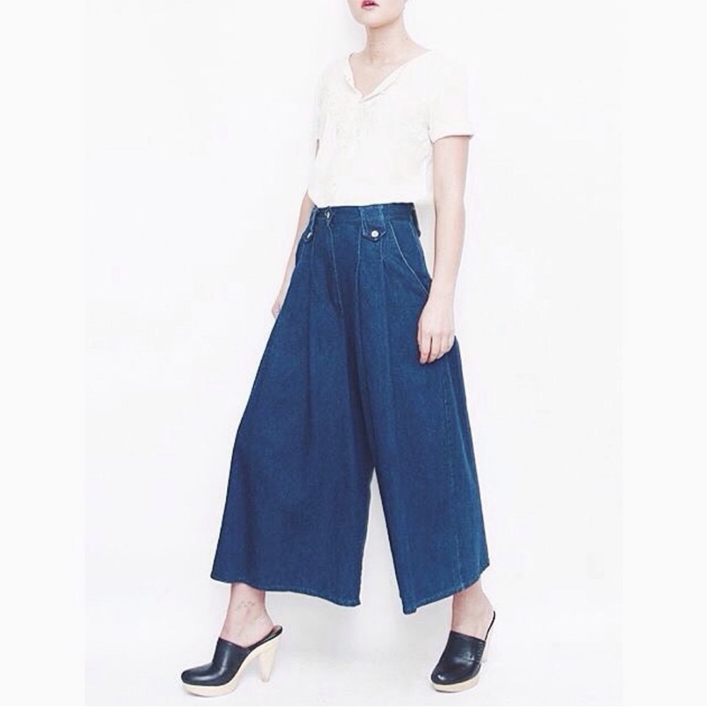 Vintage wide leg jeans denim pants